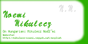noemi mikulecz business card
